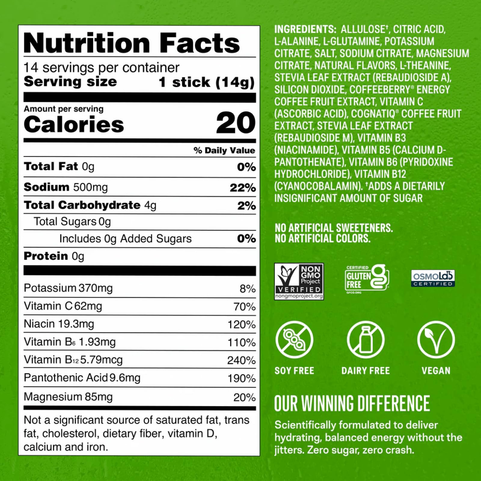 Liquid I.V.® Hydration Multiplier Sugar Free + Energy - Pomegranate Punch | Electrolyte Powder Drink Mix | 1 Pack (14 Servings) Liquid I.V. buy australia supplements