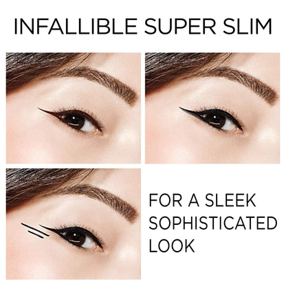 L'Oreal Paris Makeup Infallible Super Slim Long-Lasting Liquid Eyeliner, Ultra-Fine Felt Tip, Quick Drying Formula, Glides on Smoothly, Black, Pack of 1 L'Oreal Paris