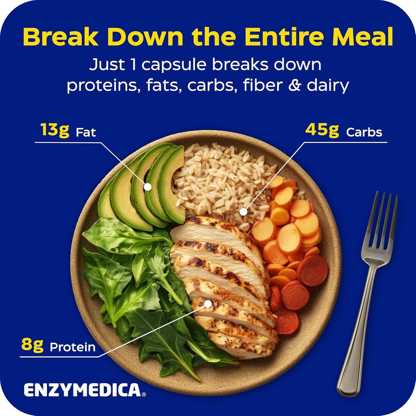 Enzymedica Digest Complete + Probiotics - Digestive Enzyme Supplement for Women & Men, Enzyme and Probiotic Capsules for Digestion, Gut Health Support, Helps Gas & Bloating, Vegetarian - 90 Caps Gsupps Australia