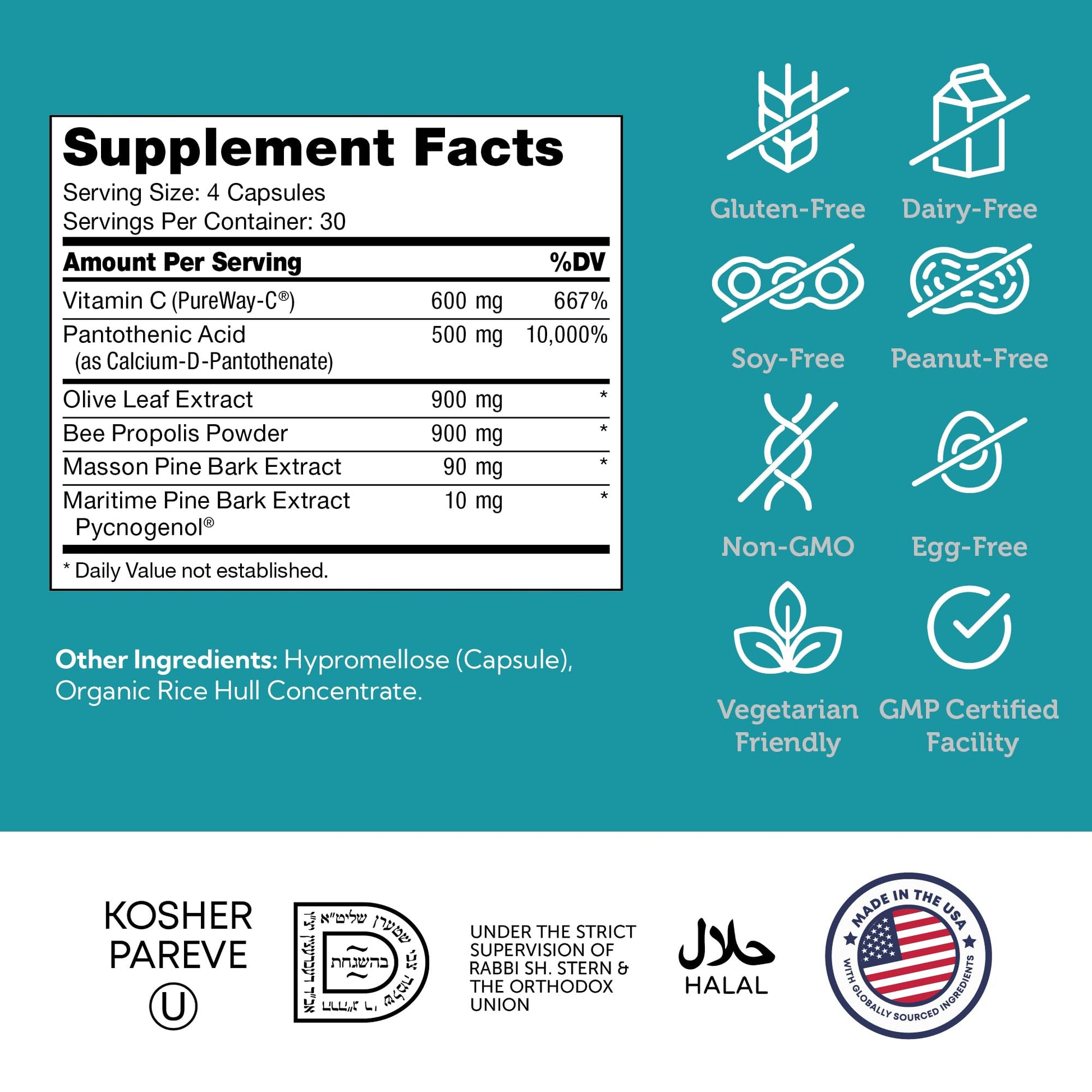 Zahler Immune Defense, Immune System Support, Certified Kosher, 120 Capsules Zahler buy australia supplements