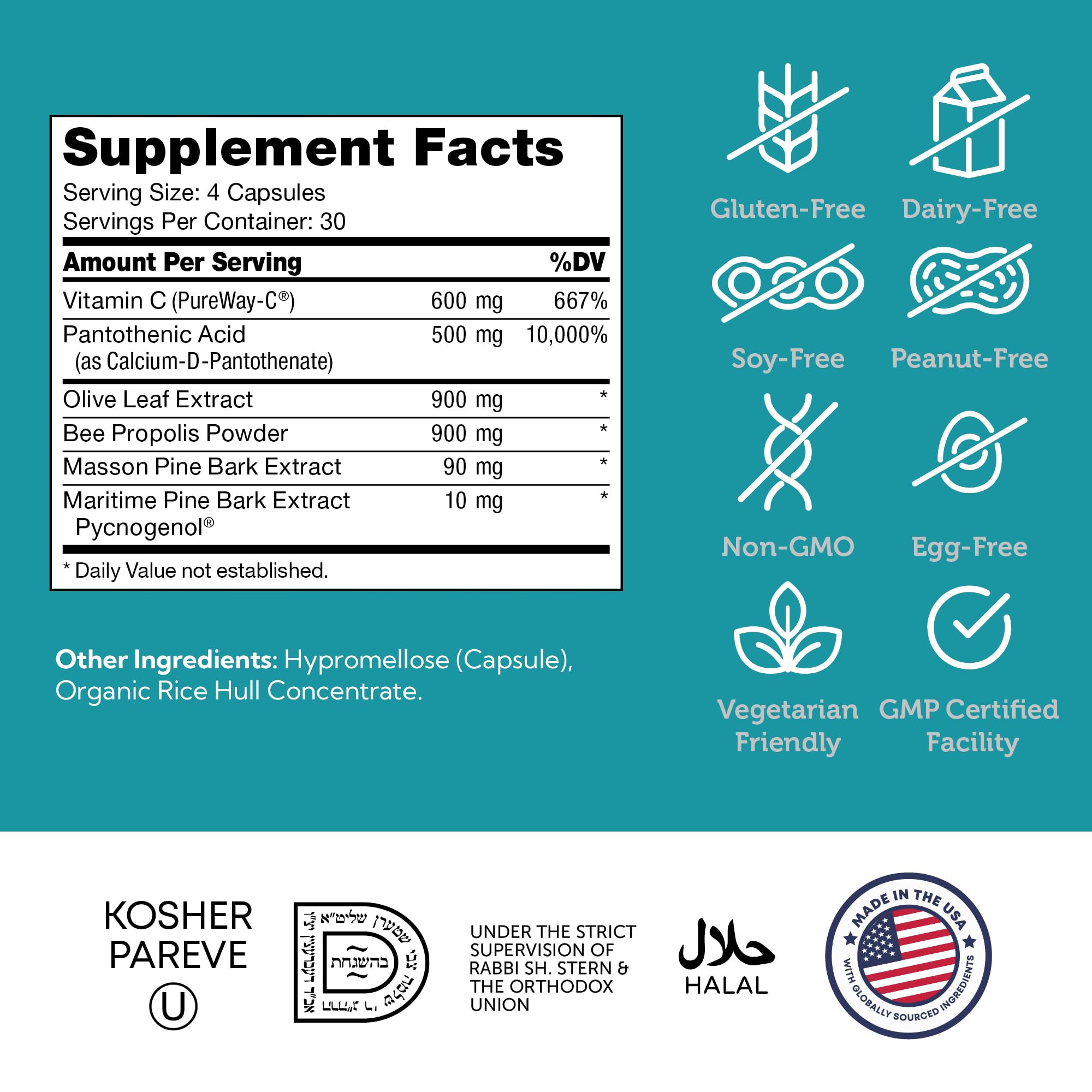 Zahler Immune Defense, Immune System Support, Certified Kosher, 120 Capsules Zahler buy australia supplements