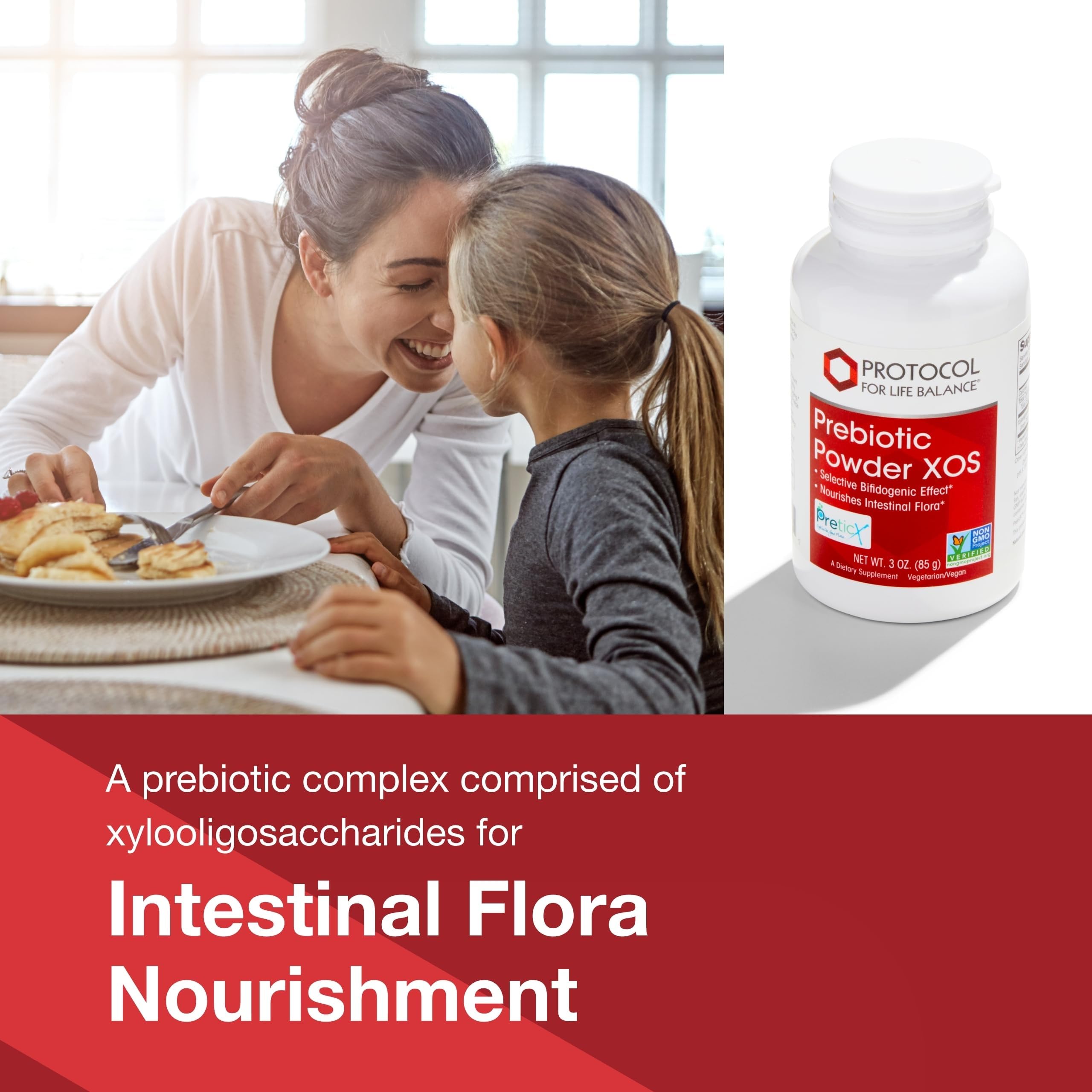 PROTOCOL FOR LIFE BALANCE Prebiotic Powder XOS - 1.55g per Serving - Intestinal Flora - Support GI Tract & Gut Health - Kosher & Non-GMO - 3 oz