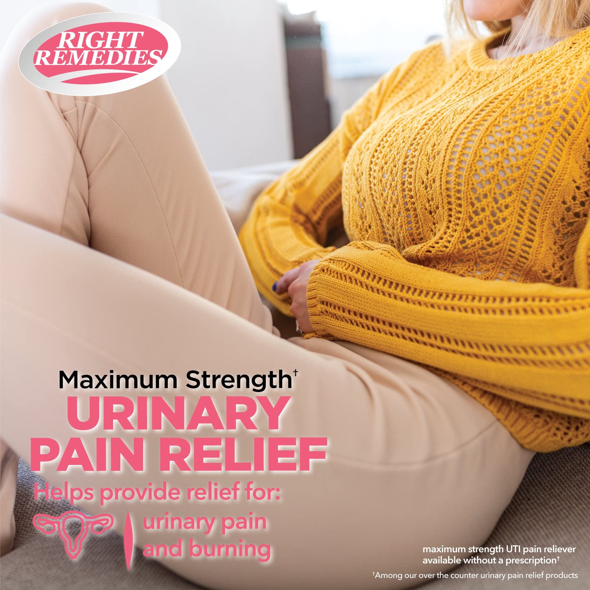RIGHT REMEDIES Urinary Pain Relief Phenazopyridine HCl 99.5mg Tablets | Maximum Strength OTC for Fast Relief of UTI Pain, Burning and Bladder discomfort | Generic AZO Maximum Strength (72 Count) RIGHT REMEDIES buy australia supplements