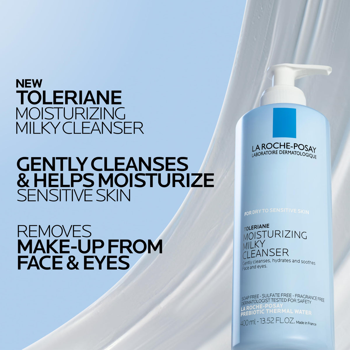 La Roche-Posay Toleriane Moisturizing Milky Cleanser with Glycerin, 13.5oz La Roche-Posay