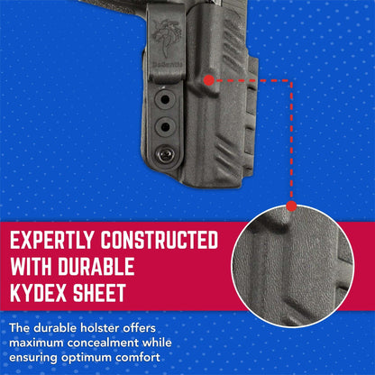 DeSantis Slim-Tuk - IWB Holster for Men and Women, Pistol Holster for Concealed Carry, Suitable for Appendix Wear, Ambidextrous, Made with Kydex, Adjustable Tension, Tuckable 360 C-Clip Gsupps Australia