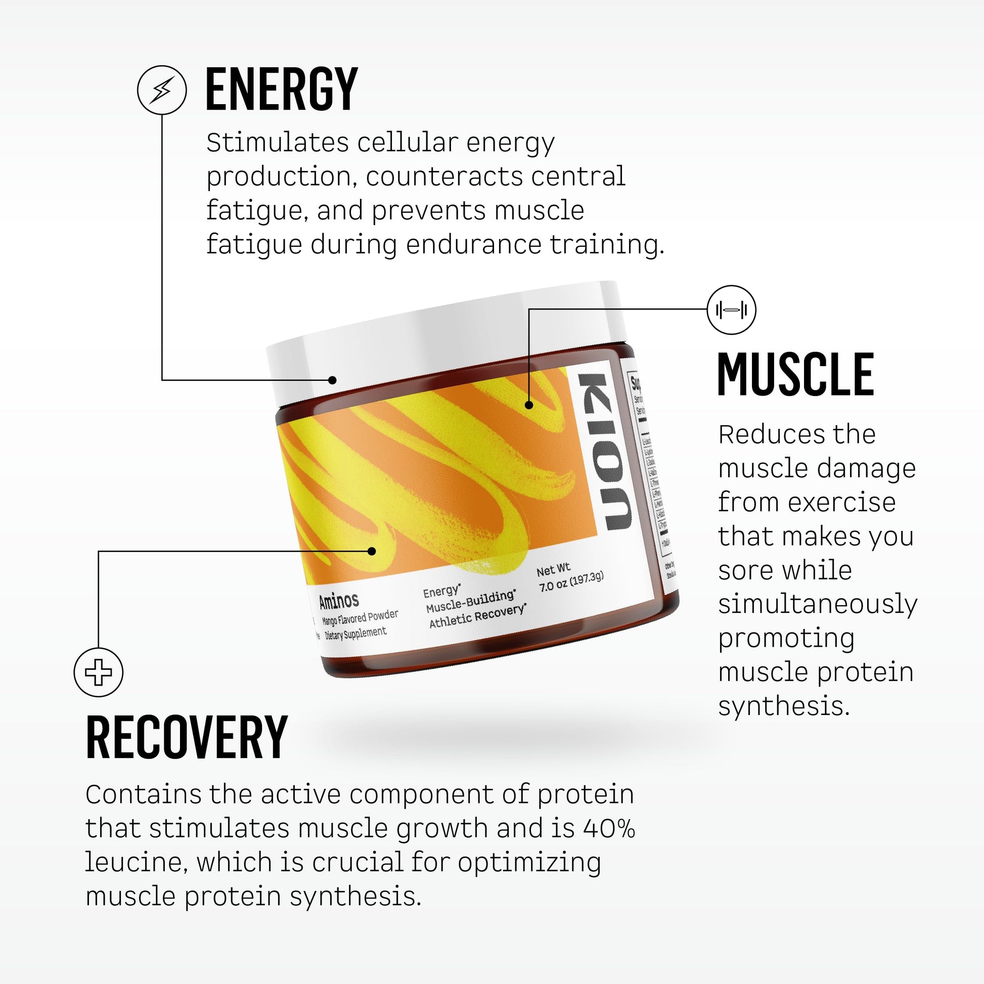 Kion Aminos - Essential Amino Acids Supplement, Essential Amino Acids Powder for Muscle Recovery, BCAA EAA No Caffeine, Amino Acid Powder, Essential Amino Energy - 30 Servings, Mixed Berry Kion buy australia supplements