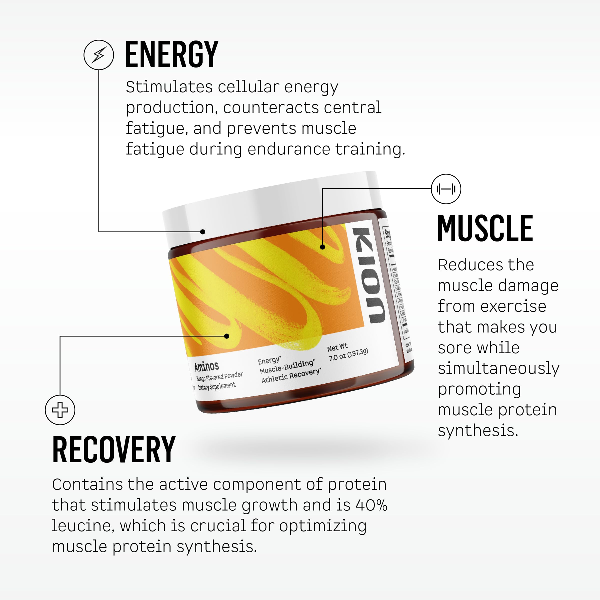 Kion Aminos - Essential Amino Acids Supplement, Essential Amino Acids Powder for Muscle Recovery, BCAA EAA No Caffeine, Amino Acid Powder, Essential Amino Energy - 30 Servings, Mixed Berry Kion buy australia supplements
