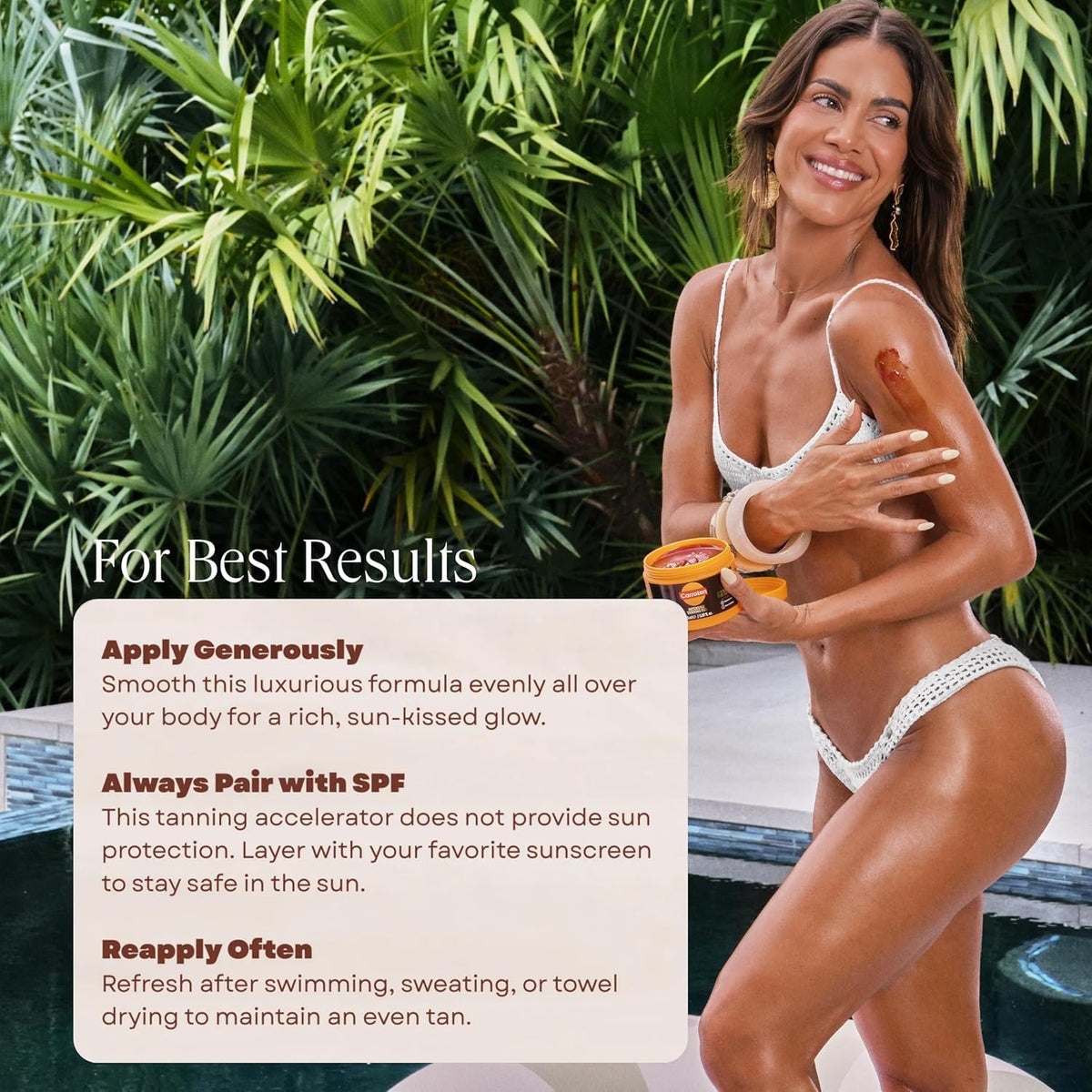 Carroten Intensive Tanning Gel, Browning Tan Accelerator, 5 oz + Spatula Carroten