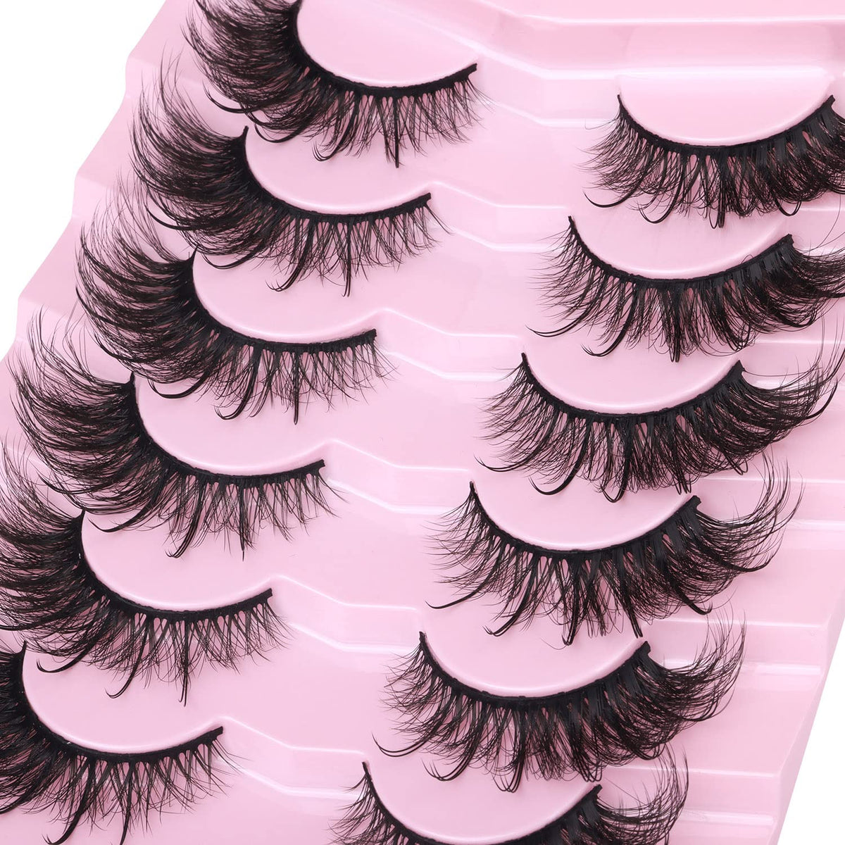 Fox Eye Lashes Wispy Faux Mink Lashes Volume Fairy Cat Eye Lashes That Look Like Extensions Spiky Fake Eyelashes 20mm Long Lash with Spikes Kiromiro
