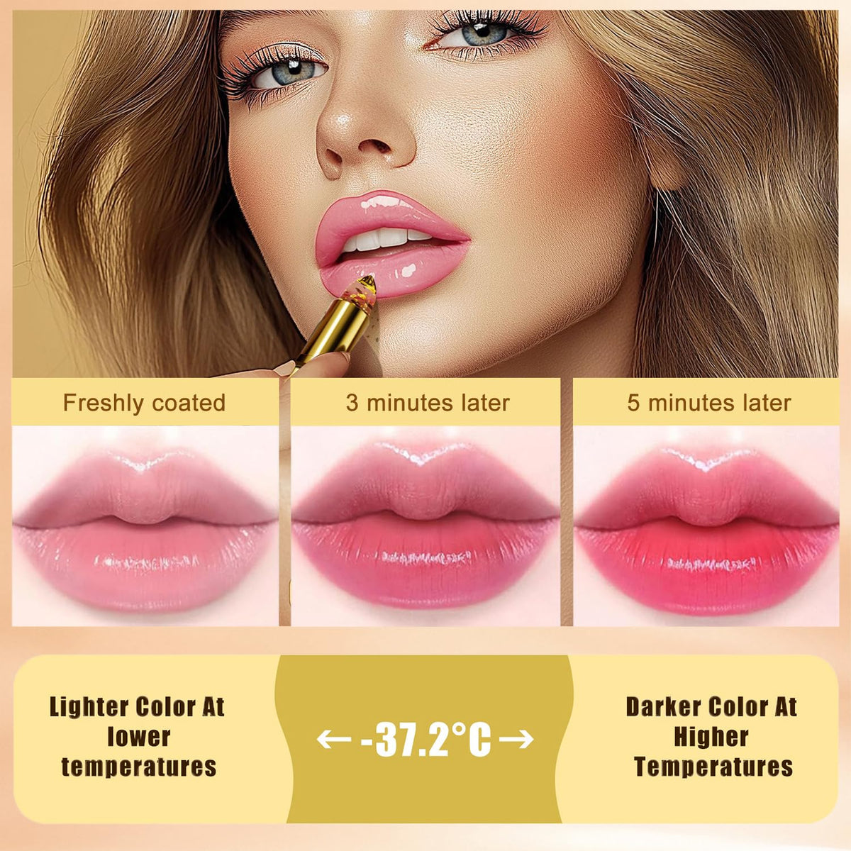 Color Changing Lipstick, Lipstick for Older Women, Lip stick for Women (#1) ZARICS