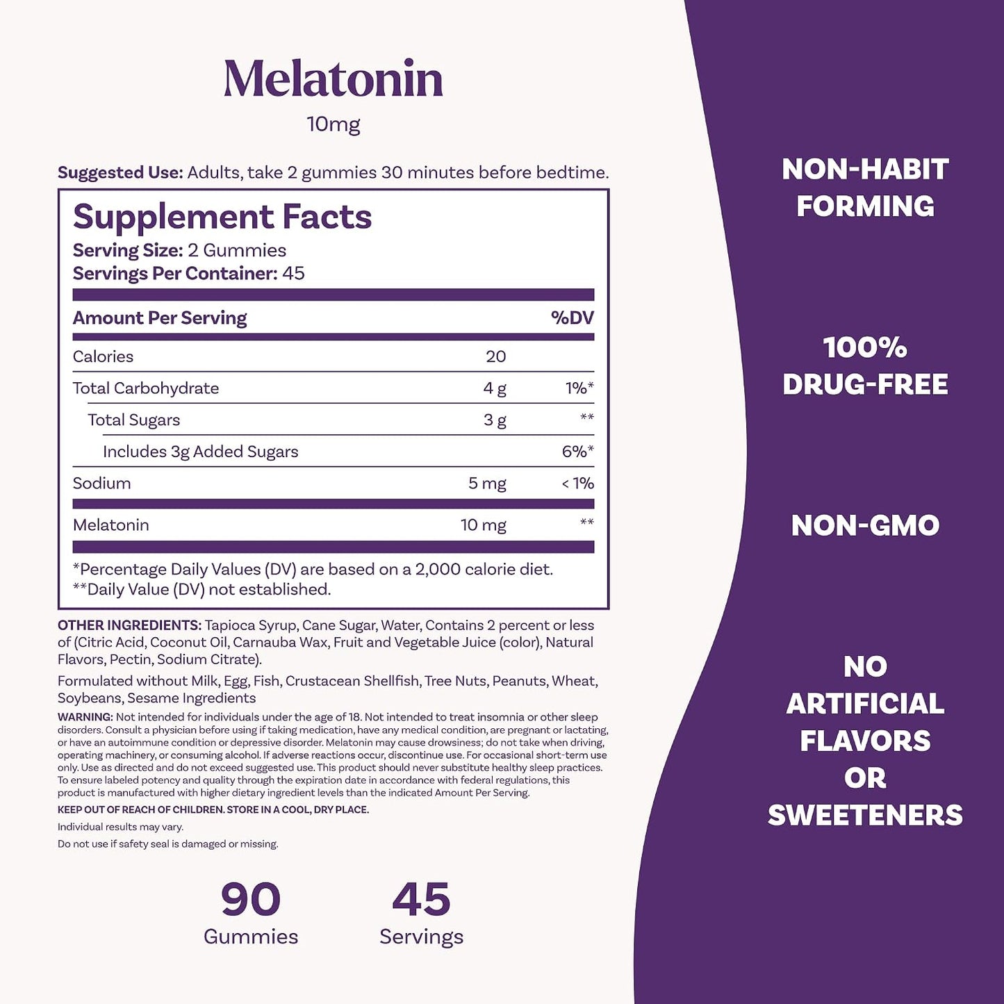 Natrol Melatonin 10 mg Gummies, Sleep Support for Adults, 90 Gummies | Supplement to Fall Asleep Faster & Stay Asleep Longer, Wake Up Refreshed, 100% Drug-Free, Strawberry-flavored, 45 Day Supply Gsupps Australia