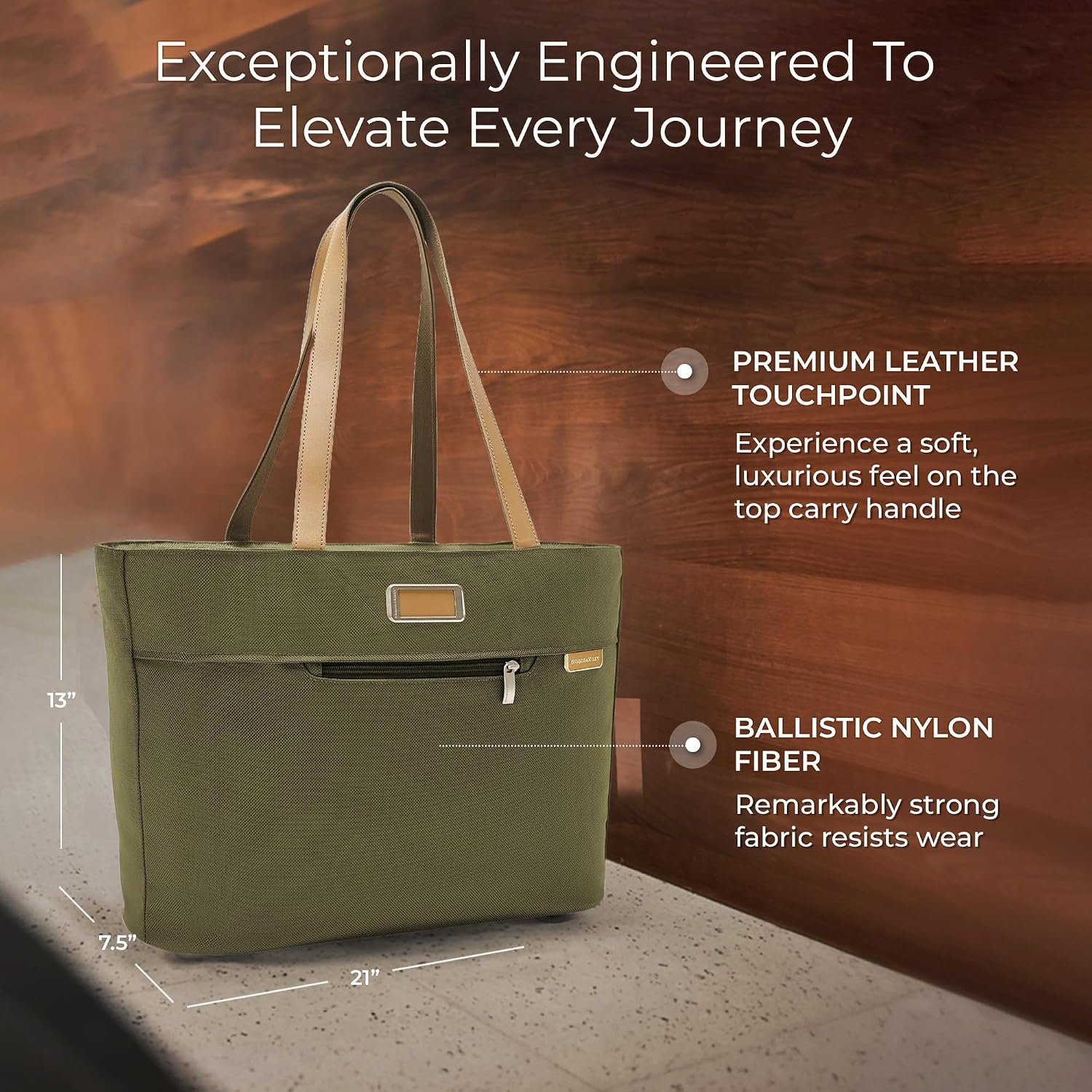 Briggs & Riley Traveler Tote Bag - Nylon Tote Bag for Weekend Travel & Work, Smooth Zipper Closure - Baseline Collection Gsupps Australia
