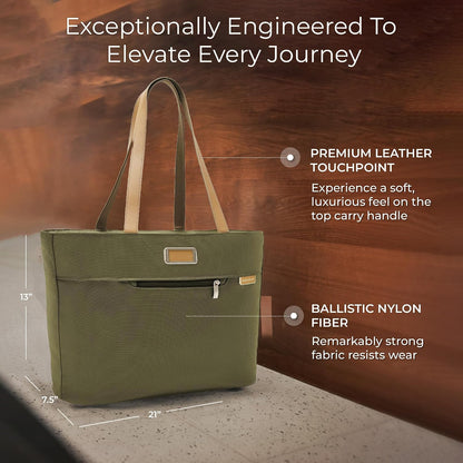 Briggs & Riley Traveler Tote Bag - Nylon Tote Bag for Weekend Travel & Work, Smooth Zipper Closure - Baseline Collection Gsupps Australia
