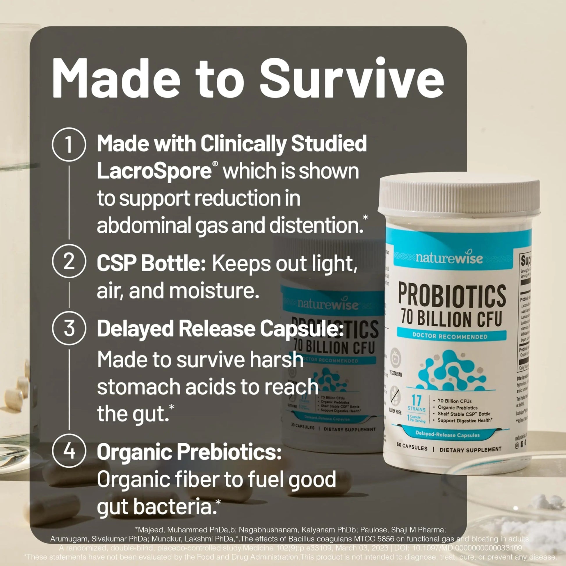 NatureWise Probiotics 70 Billion CFU - 17 Strains + Organic Prebiotics - Immune, Digestive & Gut Health Support for Women & Men - Vegetarian, Gluten-Free, Non-GMO - 30 Capsules[1-Month Supply] NatureWise buy australia supplements