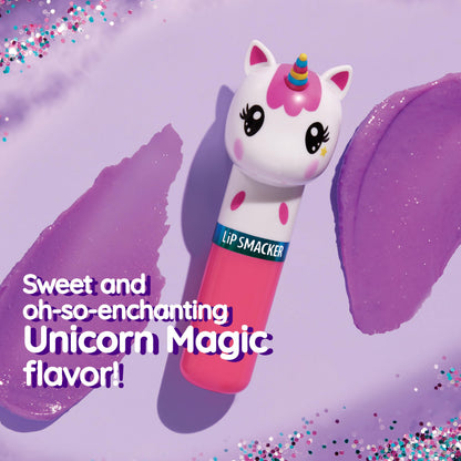 Lip Smacker Lippy Pals Unicorn, Flavored Moisturizing & Smoothing Soft Shine Lip Balm, Hydrating & Protecting Fun Tasty Flavors, Cruelty-Free & Vegan - Unicorn Magic Lip Smacker