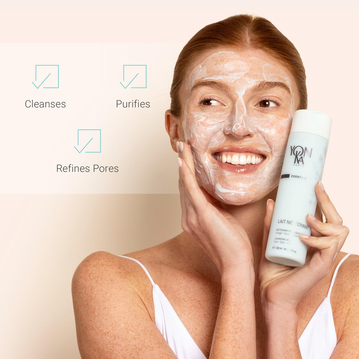 Yonka Paris Lait Nettoyant Milk Cleanser & Makeup Remover, All Skin Types Yonka
