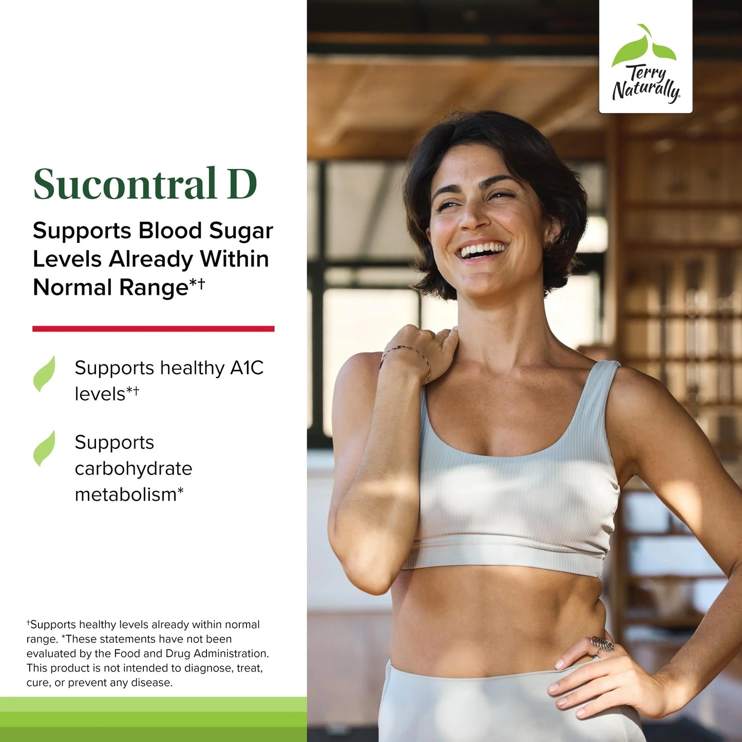 Terry Naturally Sucontral D - B-Complex & Folate Supplement - Carbohydrate Metabolism Support - Vitamin & Mineral Supplement with Zinc & Chromium Terry Naturally