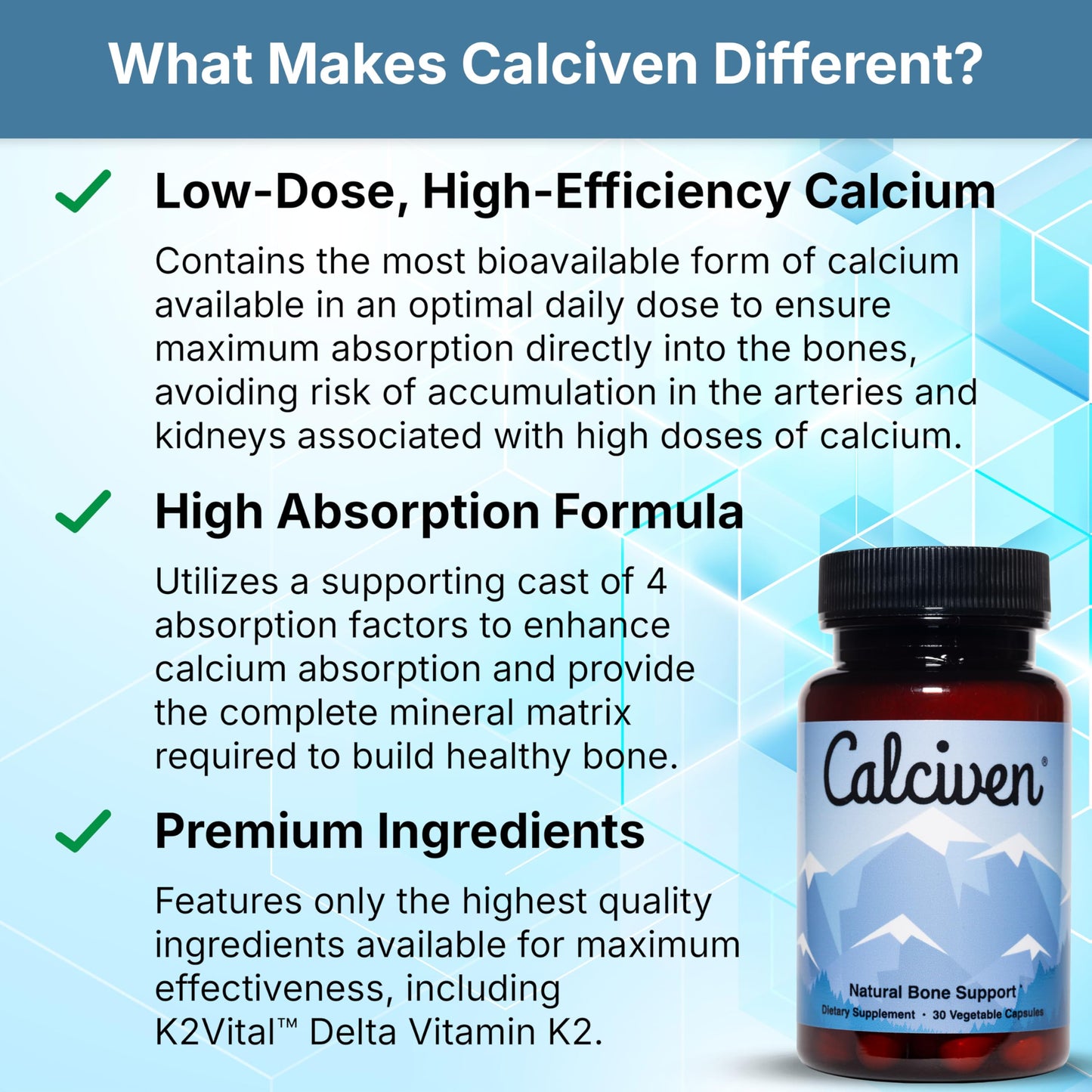 Calciven - Natural Bone Support Supplement - Non-GMO, Gluten-Free Calciven