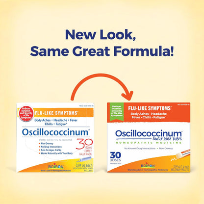 Boiron Oscillococcinum for Relief from Flu-Like Symptoms of Body Aches, Headache, Fever, Chills, and Fatigue - 30 Doses Gsupps Australia