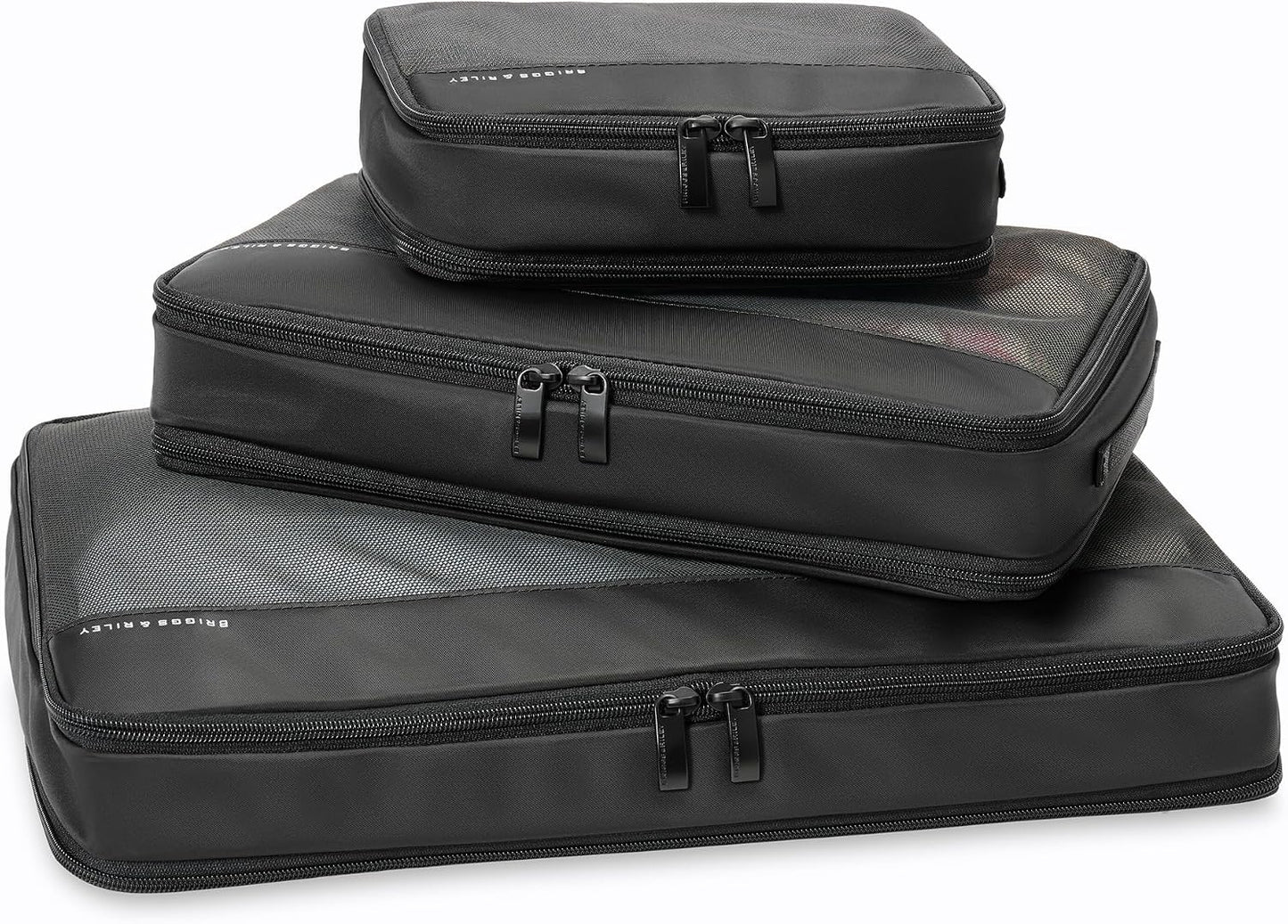 Briggs & Riley Compression Packing Cube Set for Women & Men - Bag Organizer for Checked Suitcase & Luggage, Pack Accessories for Vacation - 3-Piece, Black Gsupps Australia