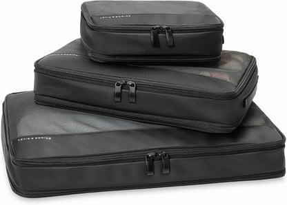 Briggs & Riley Compression Packing Cube Set for Women & Men - Bag Organizer for Checked Suitcase & Luggage, Pack Accessories for Vacation - 3-Piece, Black Gsupps Australia