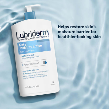 Lubriderm Daily Moisture Body Lotion + Pro-Ceramide, 24 fl. oz Lubriderm