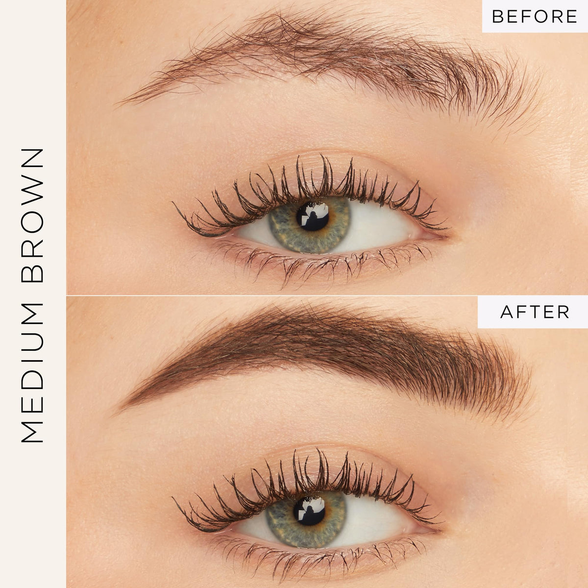 tarte busy gal tinted brow gel – 3-in-1 Waterproof Longwear Eyebrow Gel to Shape, Tint & Set Brows, Infused with Vitamin E, Vegan & Cruelty-Free, full size, med brown tarte