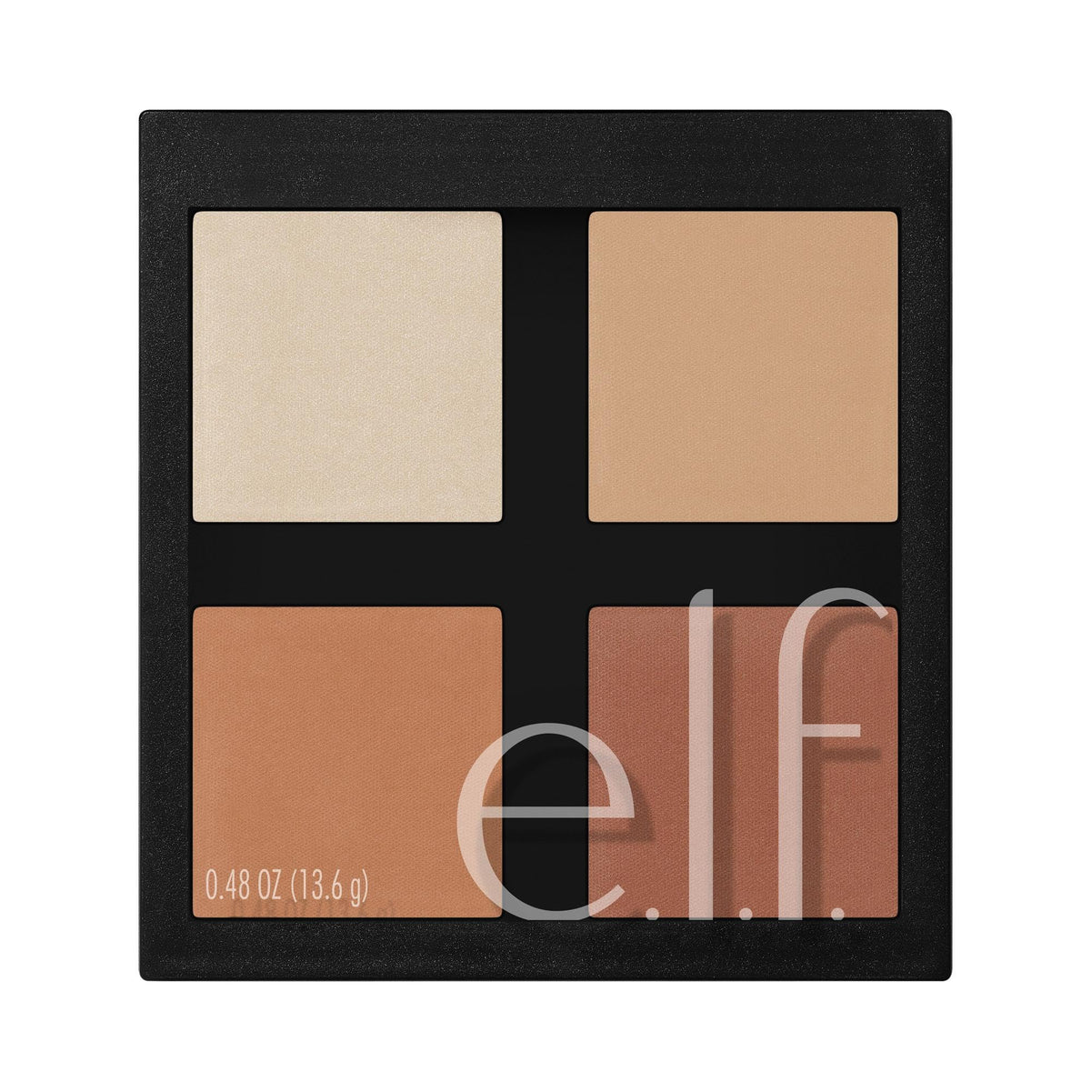 e.l.f. Contour Palette, 4 Shades, Customizable, Easy to Apply, Sculpts, Shades, Brightens, Light/Medium, Infused with Vitamin E, All-Day Wear, 0.56 Oz e.l.f.