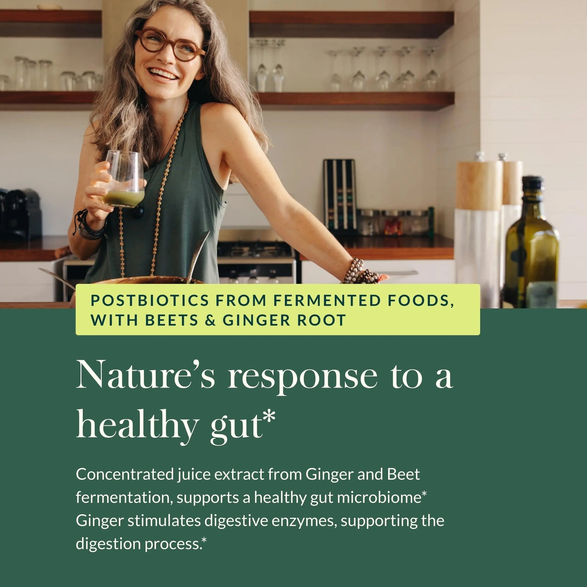 Gaia Herbs Ginger-Beet Postbiotic - Supplement for Gut & Heart Health Support* - Made with Fermented Beets & Ginger - Free from Dairy, Soy & Gluten - 60 Vegan Liquid Phyto-Caps (30 Servings) Gaia Herbs buy australia supplements