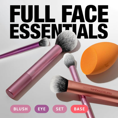 Real Techniques Everyday Essentials 5 Piece Makeup Brush & Face Sponge Set, For Eyeshadow, Foundation, Blush, Bronzer & Contour, Includes Makeup Sponge, Cruelty-Free Gsupps Australia