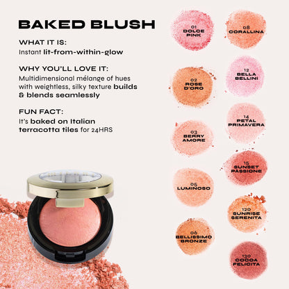 Milani Rose Blush, Powder Blush for Cheeks - Natural Matte - Romantic Rose Milani