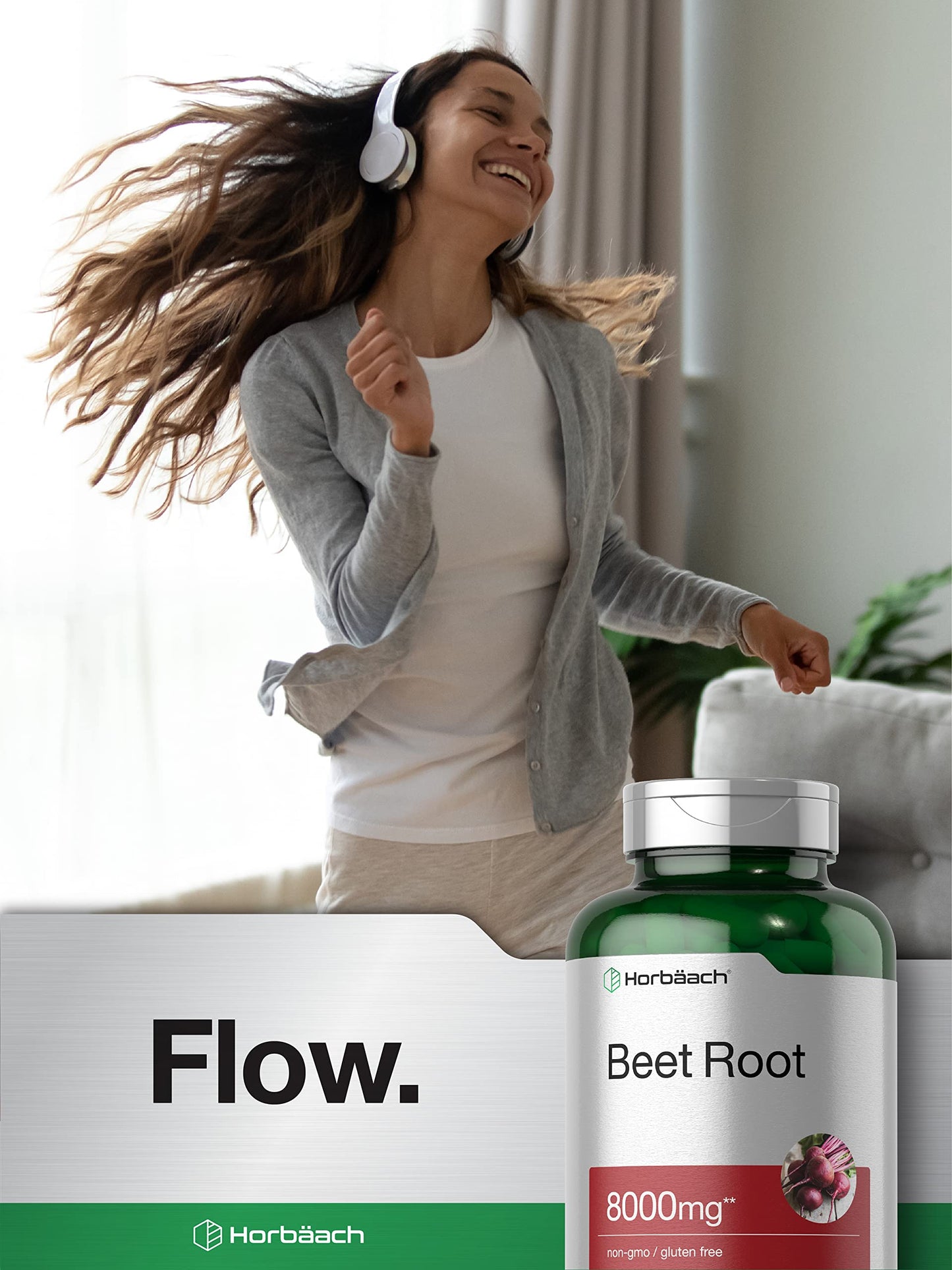 Horbäach Beet Root Powder Capsules | 320 Pills | Non-GMO, Gluten Free Formula | High Potency Herbal Extract Supplement Horbäach