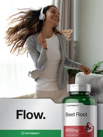 Horbäach Beet Root Powder Capsules | 320 Pills | Non-GMO, Gluten Free Formula | High Potency Herbal Extract Supplement Horbäach