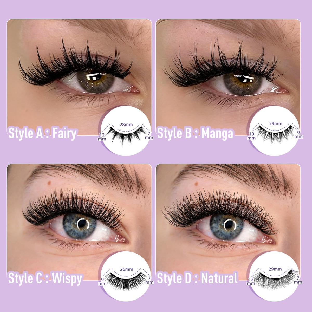 B&Q Magnetic Eyelashes with Applicator 2 Pair Natural Look Magnetic Lashes B&Qaugen