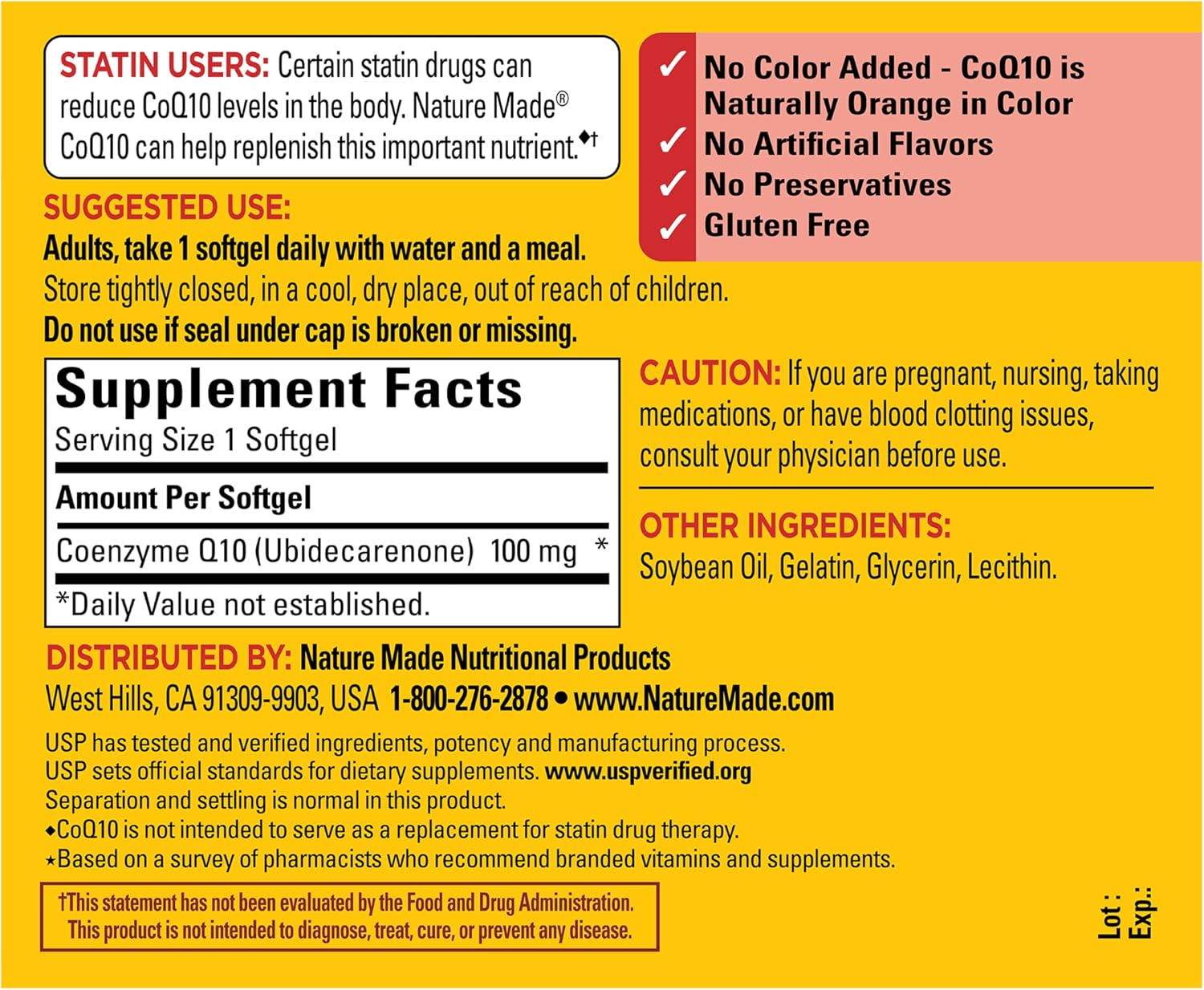 Nature Made CoQ10 100mg Softgels for Heart Health Support, 120 Softgels | Co Q 10 Supplement for Women and Men, Dietary Supplement that Provides Antioxidant Support, 120 Day Supply Gsupps Australia