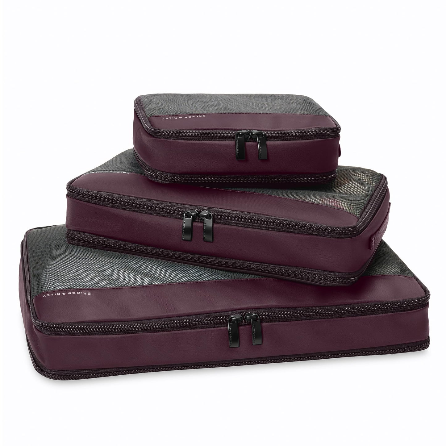 Briggs & Riley Compression Packing Cube Set for Women & Men - Bag Organizer for Checked Suitcase & Luggage, Pack Accessories for Vacation - 3-Piece, Black Gsupps Australia