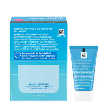 Neutrogena Hydro Boost Water Gel, Hyaluronic Acid Facial Moisturizer for Normal to Oily Skin, Hydrating Face Moisturizer, Neutrogena