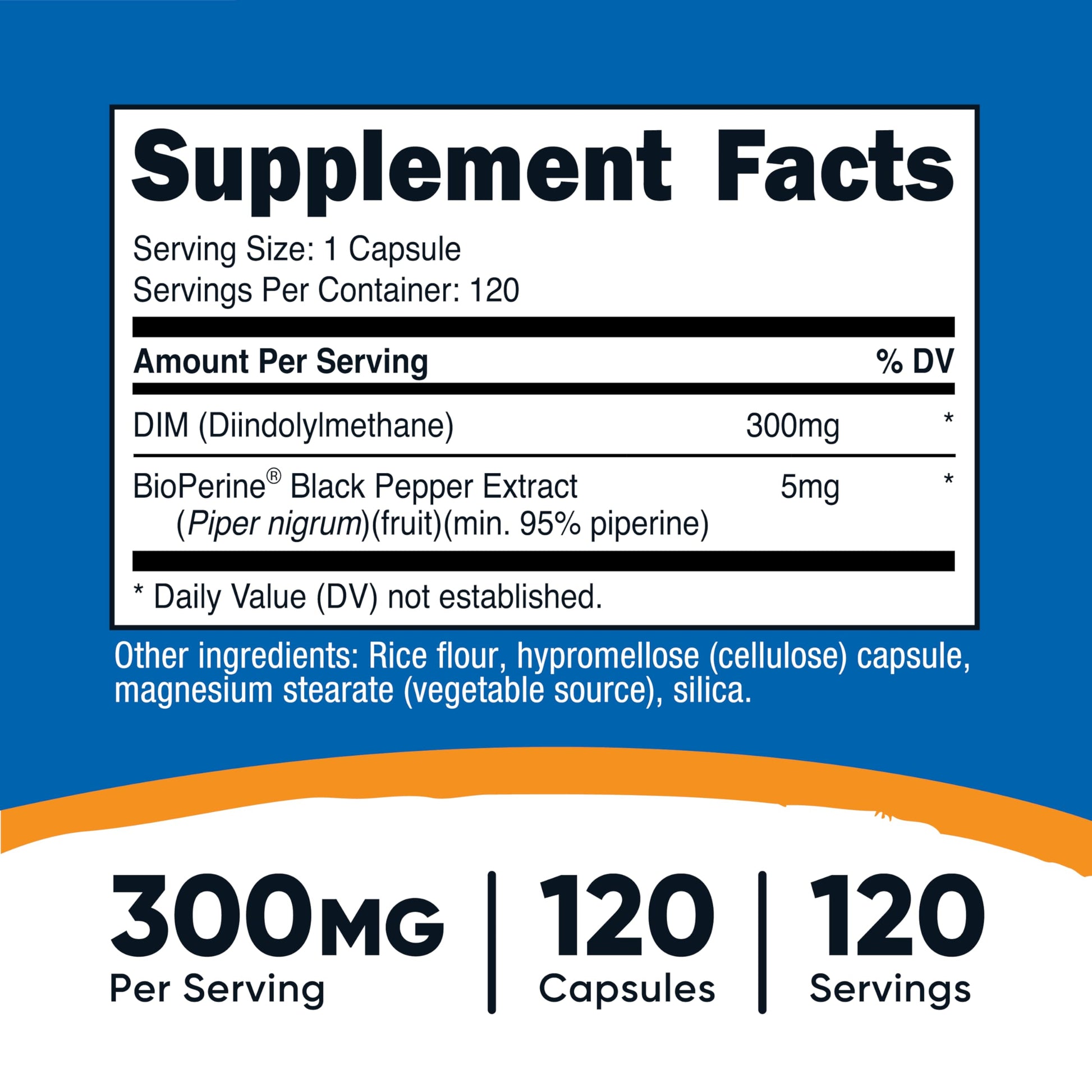 Nutricost DIM (Diindolylmethane) Plus BioPerine 300mg, 120 Vegetarian Capsules - Up to 4 Month Supply, Max Strength DIM Supplement Nutricost buy australia supplements