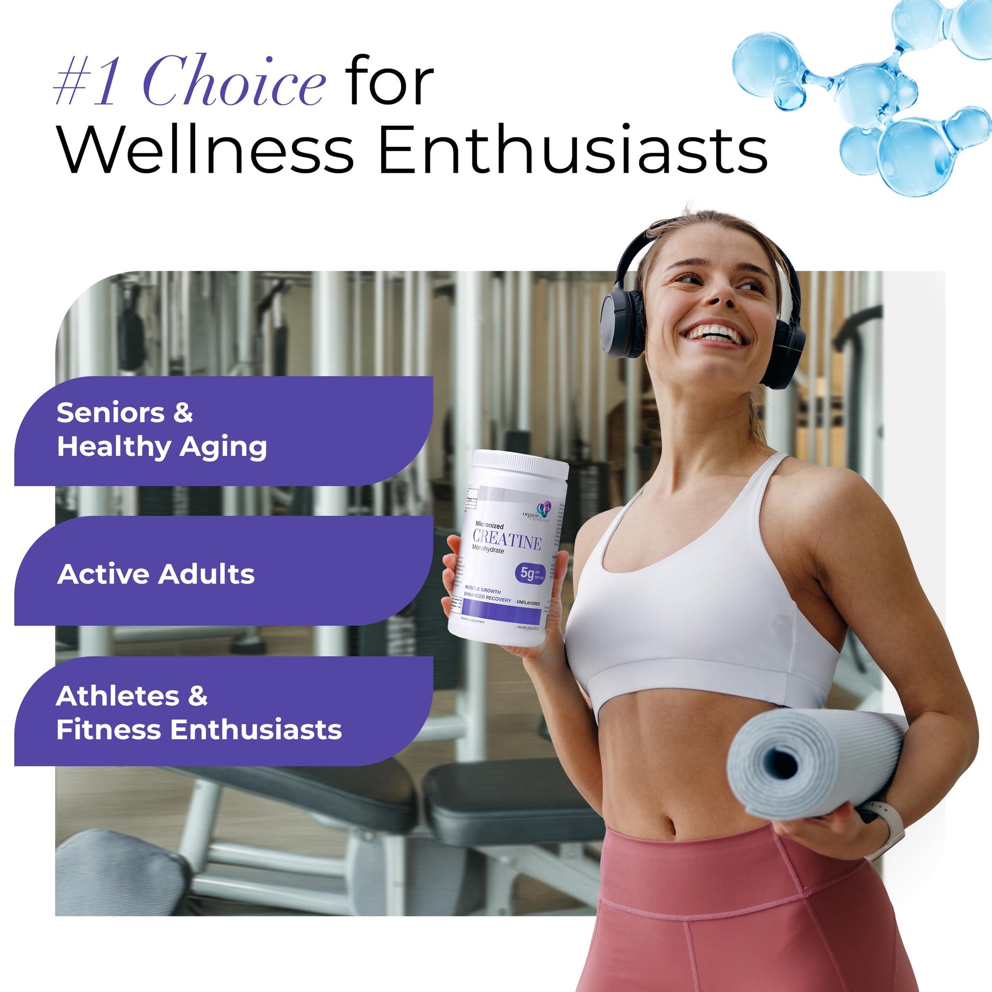 Organic Excellence Creatine Monohydrate – Micronized Creatine Powder for Muscle Growth, Strength & Recovery – Unflavored, 115 Servings Organic Excellence buy australia supplements