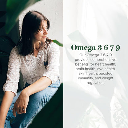 Global Healing Organic Omega 3 6 9 and 7 (Seaberry CO2 Extract) - Fish-Free, Non-GMO Omega 3 Supplement for Women & Men, Contains Perilla Seed & Flaxseed Oil - Fish Oil Alternative - 2 Fl Oz