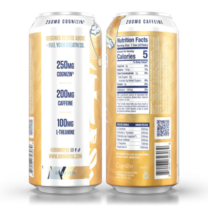 RYSE Fuel Energy Drink - Variety Pack - Sugar Free, Gluten Free & Vegan - 200mg Natural Caffeine, Taurine & Choline for Focus & Energy - No Artificial Colors - 16 fl oz Cans (12-Pack)