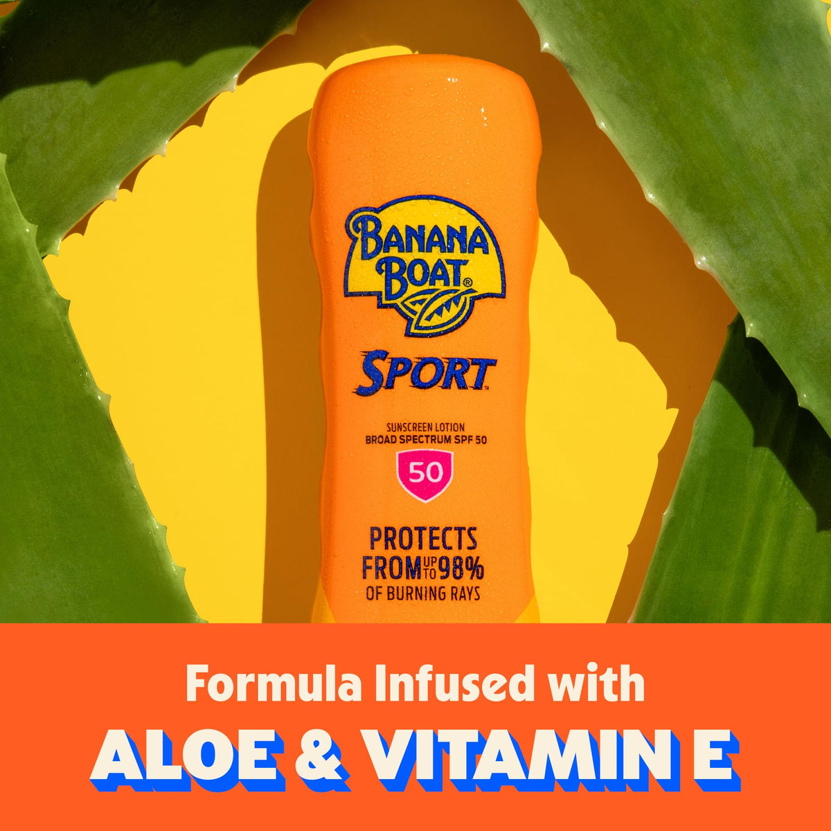 Banana Boat Sport SPF 50 Sunscreen Lotion, Family Size, 12 Fl Oz Banana Boat