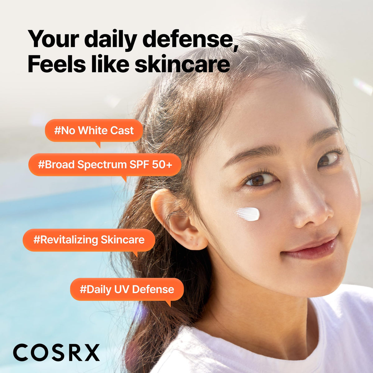 COSRX Vitamin E Sunscreen SPF 50, Natural Glow, for Oily Skin, 1.69 fl oz COSRX