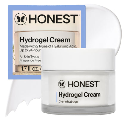 Honest Beauty Hydrogel Cream with Hyaluronic Acid, Lightweight Moisturizing Water, Gentle for Sensitive Skin Honest Beauty