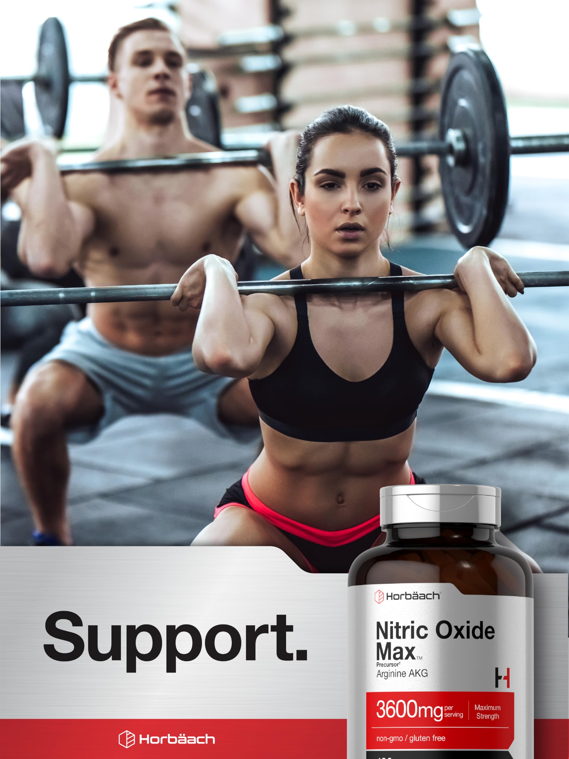 Horbäach Nitric Oxide Max 3600mg | 120 Caplets | with Arginine AAKG for Men and Women | Vegetarian, Non-GMO Horbäach buy australia supplements