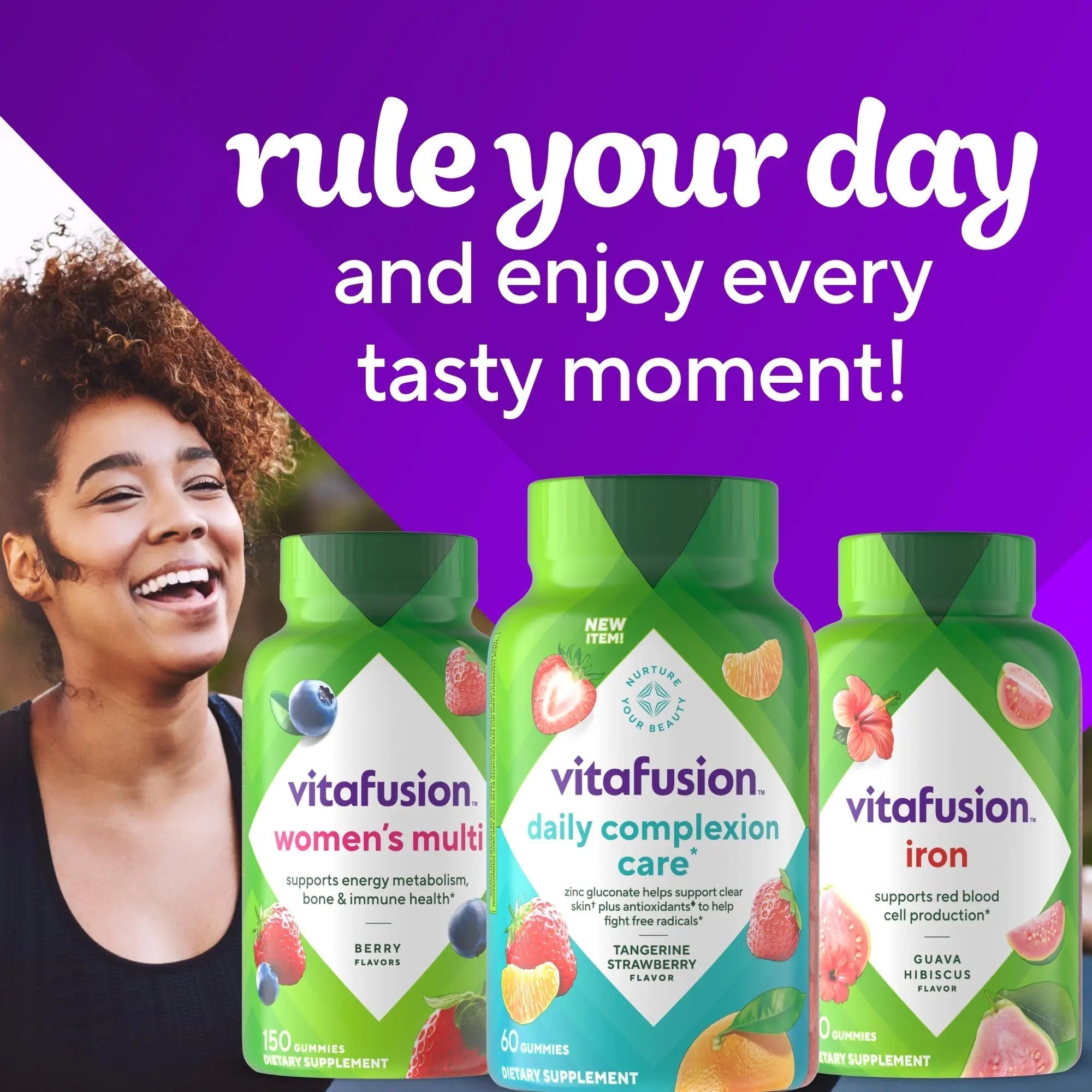 vitafusion Daily Complexion Care (1), Beauty Supplement Helps Support Clear Skin (1) (2) with Zinc Gluconate, Plus Vitamins E & C Vitafusion buy australia supplements