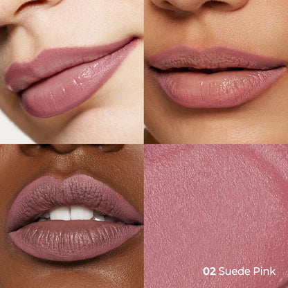 Laka Lip Liner - Smooth & Blendable Soft Matte Lip Contour Pencil for Shaping & Overlining Lips | Waterproof Formula, Oil-Cleanse Off, Long-Lasting Wear | #02 Suede Pink (Cool Nude Pink) Laka
