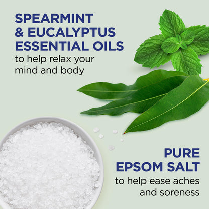 Dr Teal's Body Wash with Pure Epsom Salt, Relax & Relief with Eucalyptus & Spearmint, 24 fl oz (Pack of 2) Dr Teal's