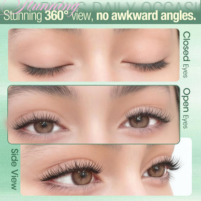Short Lash Clusters 8-9MM Natural Eyelash Clusters Invisible Band Cluster Eyelash Extensions Wispy Cluster Lashes C Curly Individual Lashes 90PCS DIY Lash Extension by Lvmixwig Lvmixwig