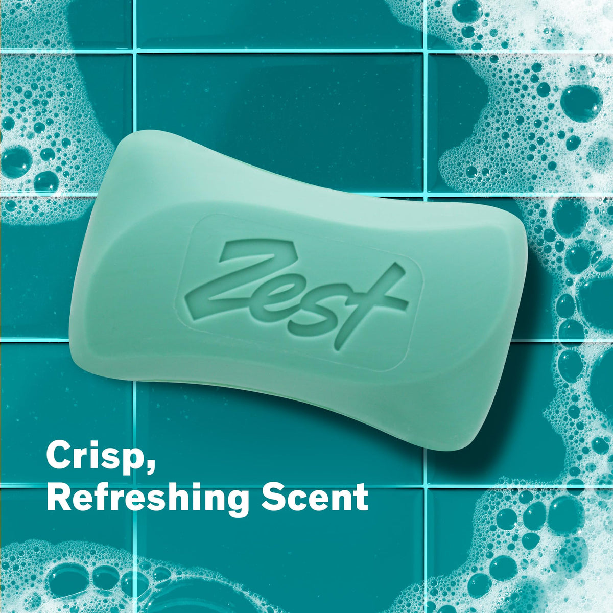 Zest 8-Bar Bath Size Soap, Aqua, 4 Ounce per bar, 8 bars, 32 Ounce Zest